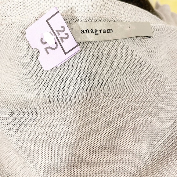 Anagram 2 Piece Belted Cardigan Sweater & Tank Beige Tan Women's Size XS - Picture 9 of 12